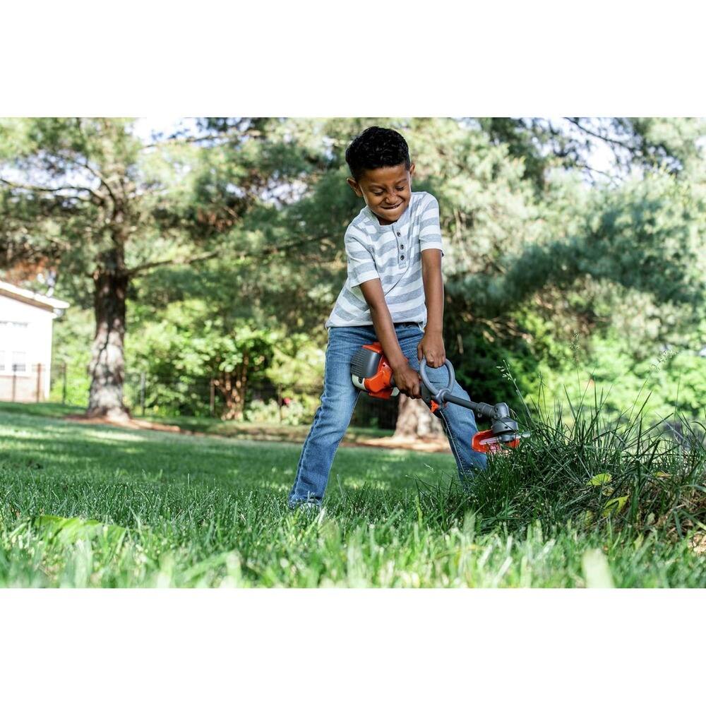 Back. Husqvarna - Toy Trimmer and Toy Weed Eater with Realistic Sounds and Light-Up Trimmer Line for Kids Ages 3 and Up.