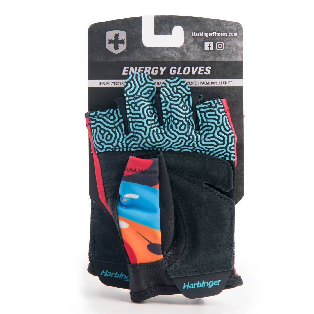 HarbingerFitness.com  
ENERGY GLOVES  
84% POLYESTER  
PALM: 100% LEATHER  
Harbinger
