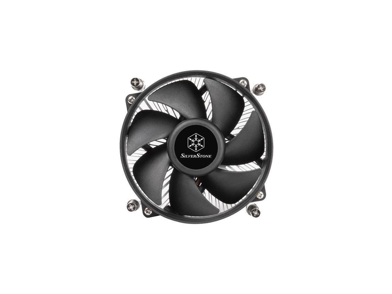 Back. SilverStone - Low-profile CPU heatsink for Intel LGA1700 - Black.