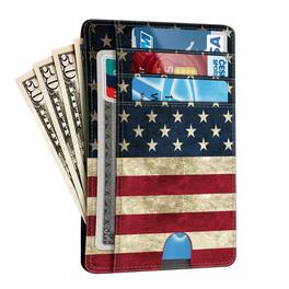 Kitcheniva - RFID Blocking Money & Credit Card Holder Slim Wallet - US Flag