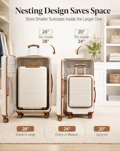 LUGGEX 5 Piece Hardside Luggage Set with Tote and Toiletry Bag EX LUGGEX 5 Piece Hardside Luggage Set with Tote and Toiletry Bag EX