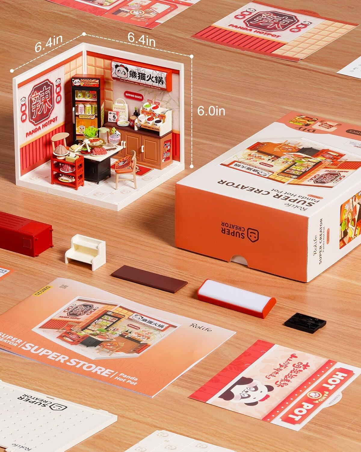 6.4in  
6.4in  
6.0in  

PANDA HOTPOT  
PANDA HOTPOT  
PANDA HOTPOT  

SUPER STORE  
Panda Hot Pot  

SUPER CREATOR  
Rolife  

SUPER CREATOR  
Rolife  

HOTPOT  
PANDA HOTPOT