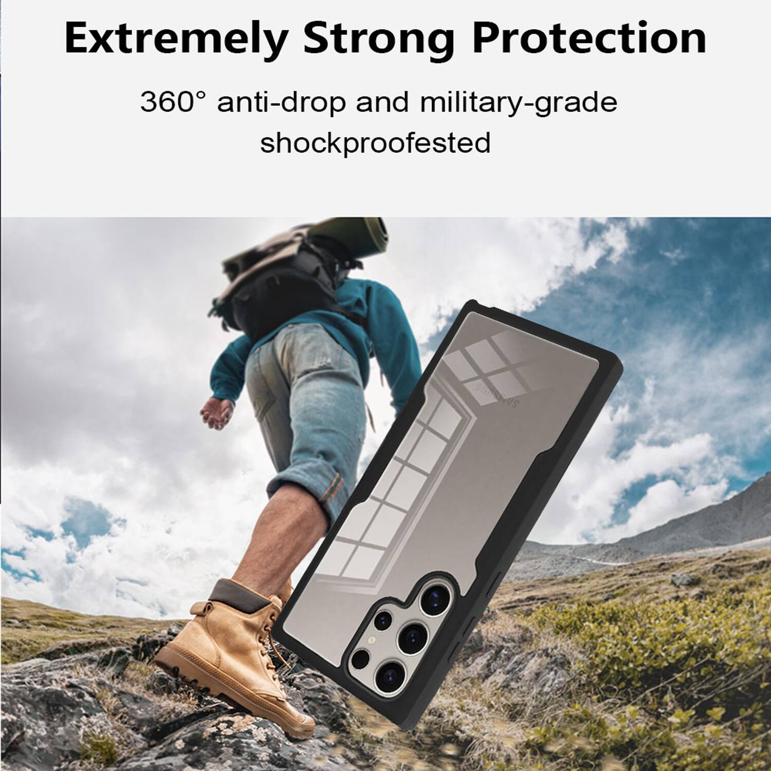 Extremely Strong Protection  
360° anti-drop and military-grade shockproofed