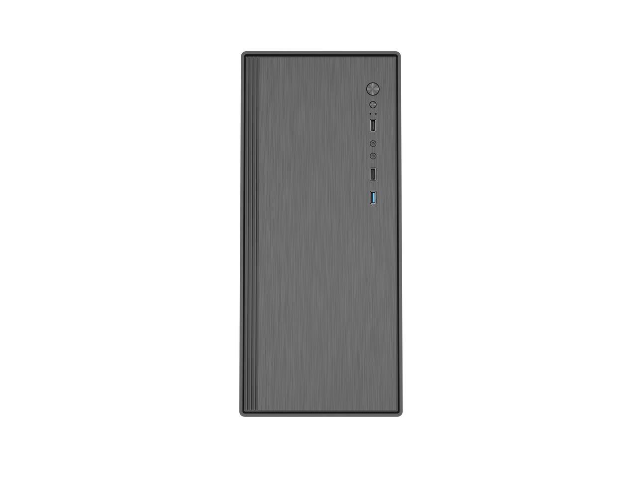 Alt View 2. DIYPC - DIYPC DIY-V3-ATX Black USB3.0 ATX Mid Tower Computer Case w/ 1 x 120mm Fan x Rear (Pre-Installed) - Black.