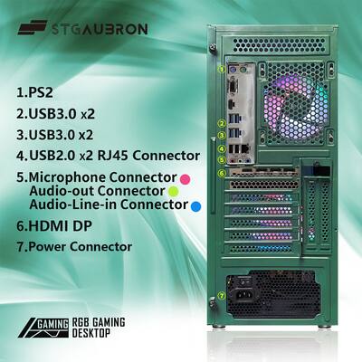 STGAubron Gaming PC Desktop, GeForce RTX 3060 Ti 8G, AMD Ryzen 7 STGAubron Gaming PC Desktop, GeForce RTX 3060 Ti 8G, AMD Ryzen 7