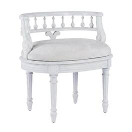 Butler Specialty - Hathaway Upholstered 22.5"W Vanity Seat - White