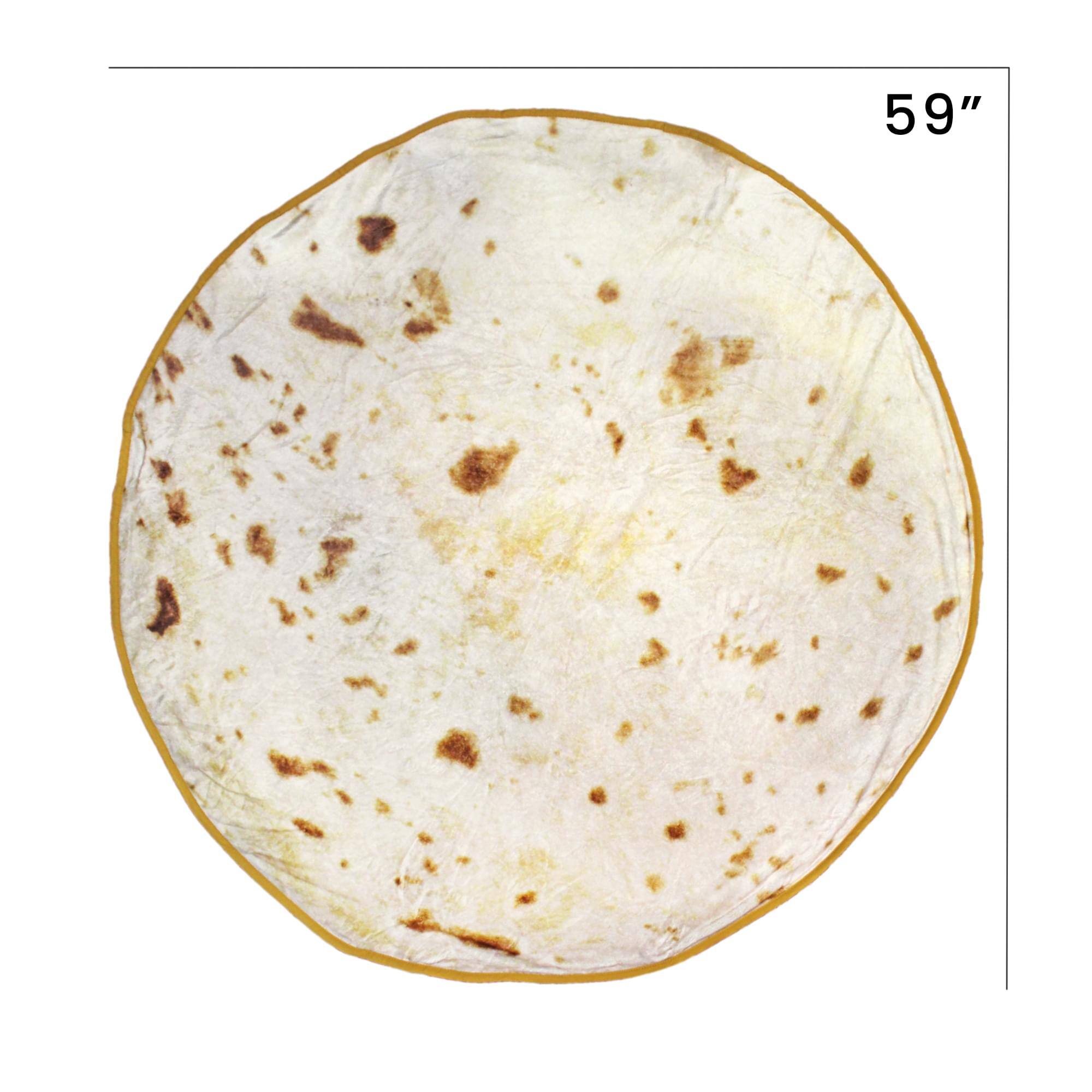 Alt View 1. Just Funky - Burrito 59 Inch Fleece Throw Blanket - Beige.