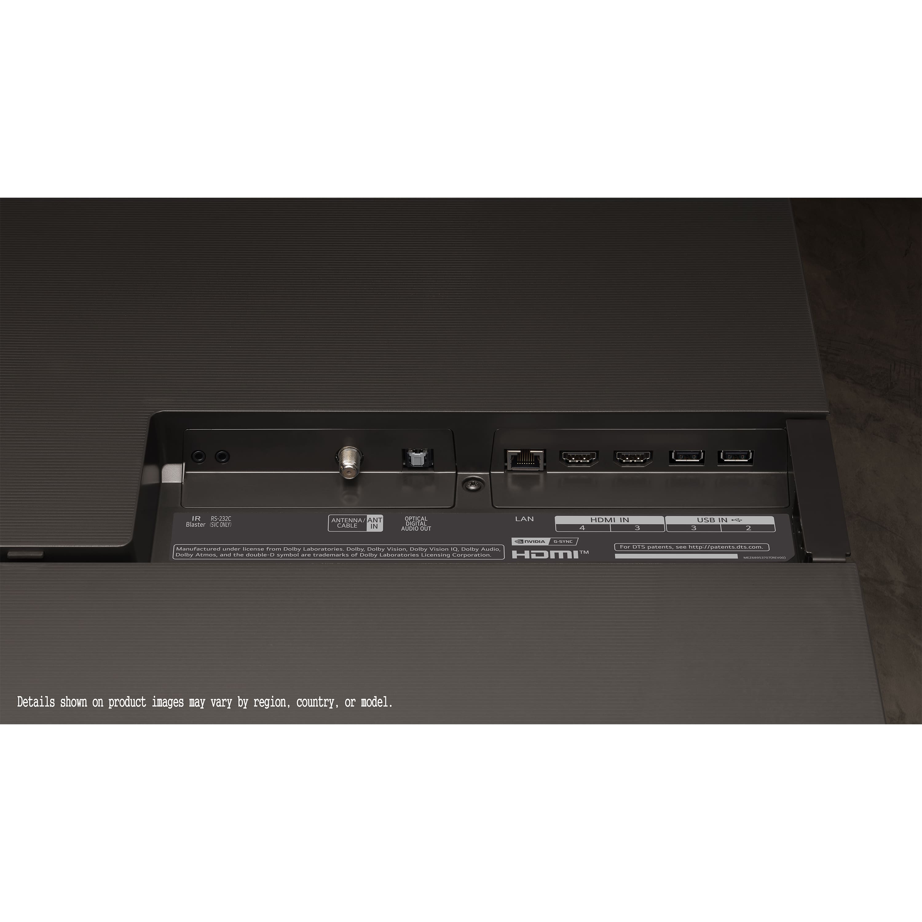 The text on the image reads: "Details shown on product images may vary by region, country, or model."