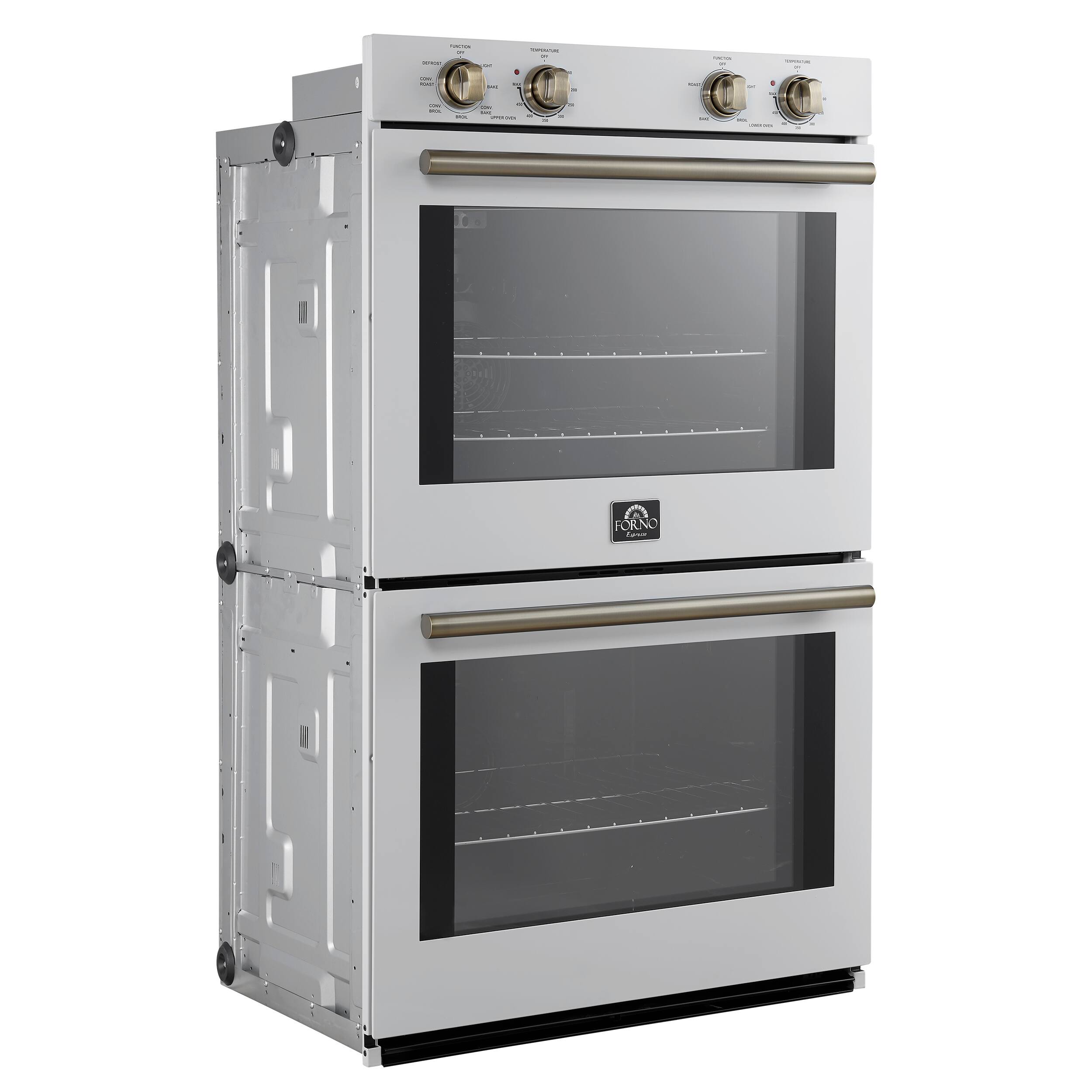 Alt View 7. Forno Appliances - Vomero 30" Electric Convection Double Wall Oven - White.