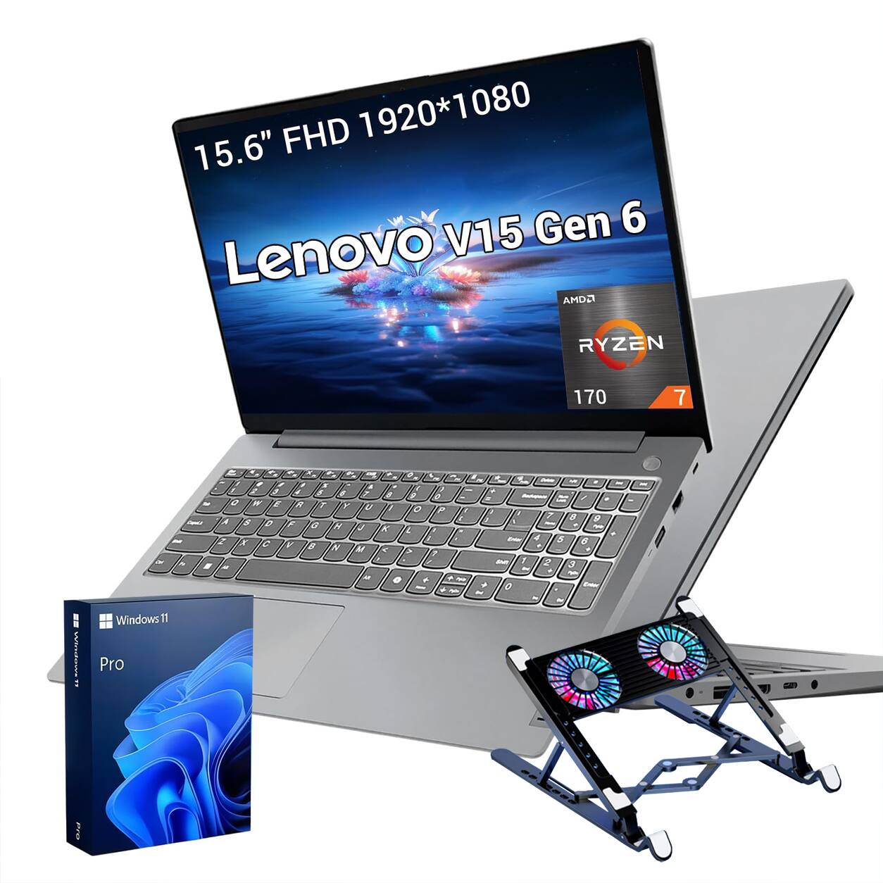15.6" FHD 1920*1080 V15 Gen 6 Lenovo AMD Ryzen 7 170

Windows 11 Pro