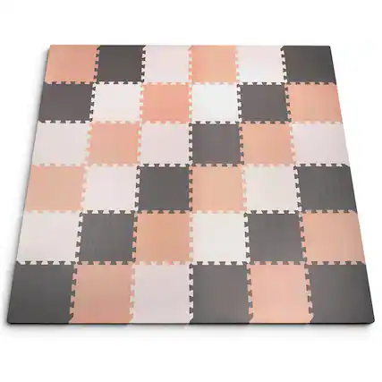 Front. BalanceFrom Fitness - BalanceFrom Fitness 36 Tile Thick Interlocking Puzzle Foam Exercise Play Mat - Multicolor.