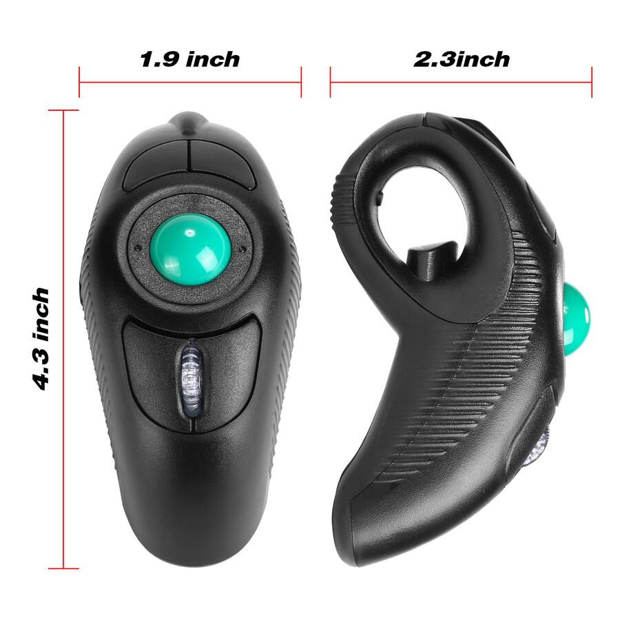 Hand Tracking Device Mouse AGPtek Wireless USB Handheld Finger Trackball Mouse with Laser Pointer ...