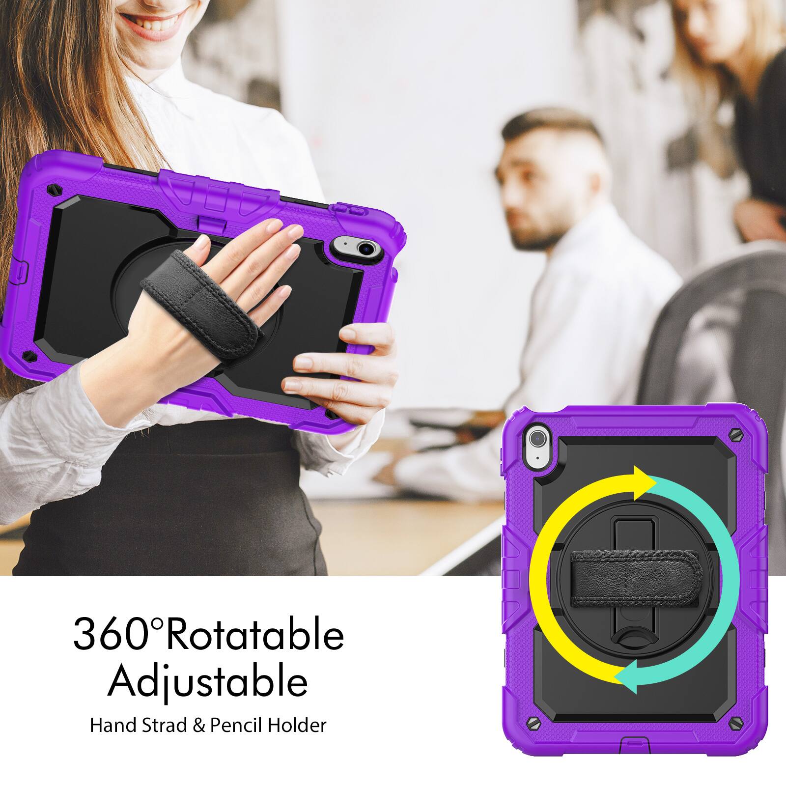 360° Rotatable Adjustable Hand Strap & Pencil Holder