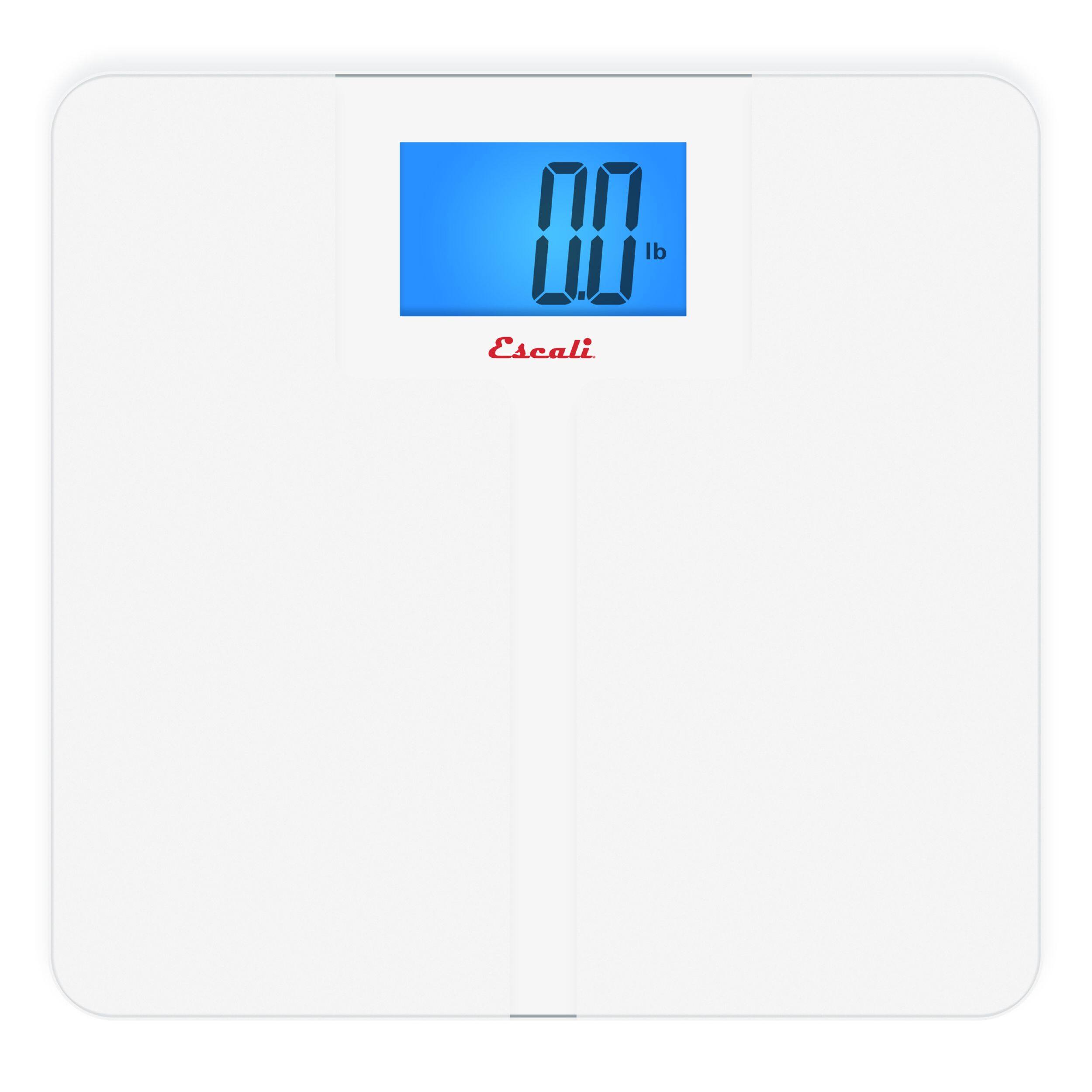 Escali - High Capacity Anti-Slip Bathroom Scale - White