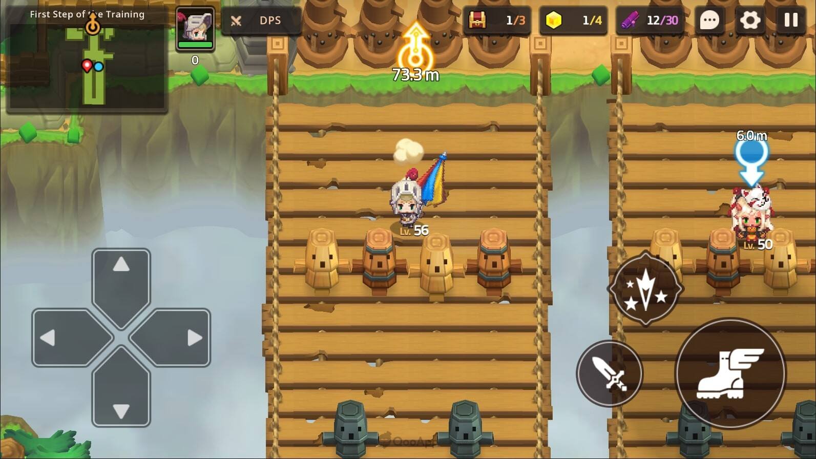 First Step of e e Training  
DPS  
1/3 1/4 12/30  
73.3m  
6.0m  
Lv. 56  
Lv. 50