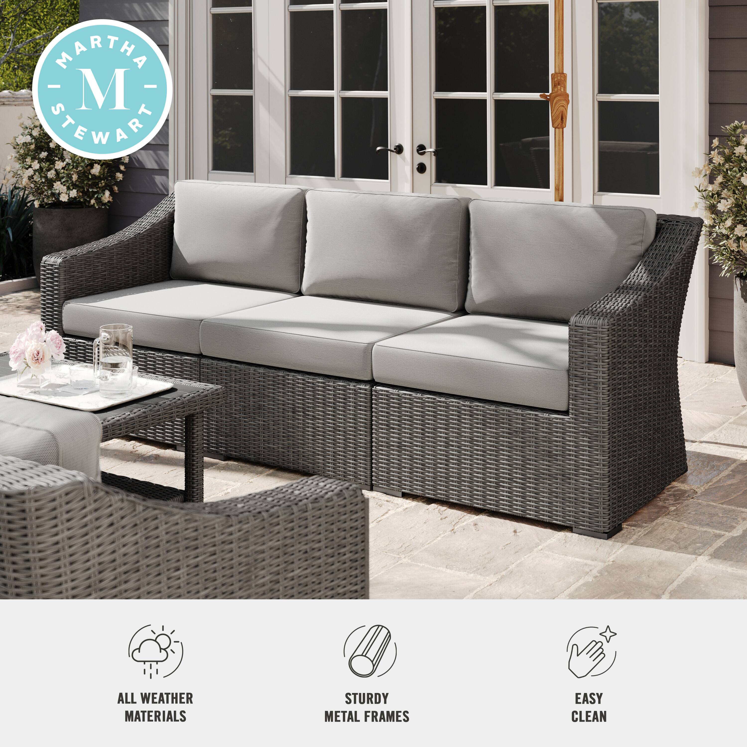 MARTHA STEWART ALL WEATHER MATERIALS STURDY METAL FRAMES EASY CLEAN