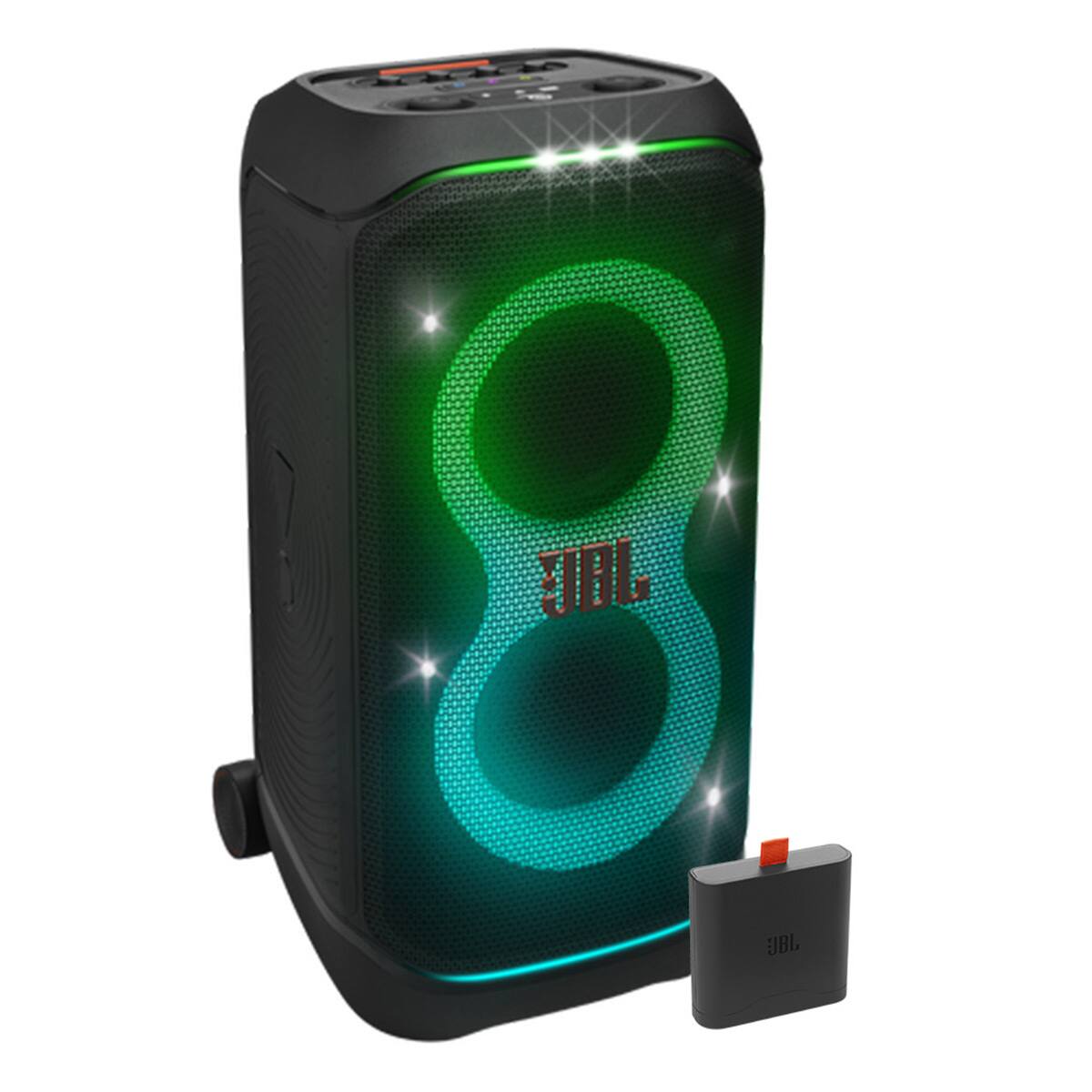 JBL - Partybox Stage 320 Portable Party Speaker Bundle with Additional Battery 400 - Black