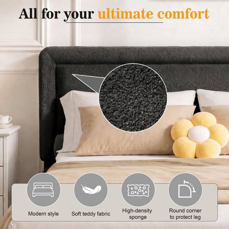 All for your ultimate comfort

Modern style
Soft teddy fabric
High-density sponge
Round corner to protect leg