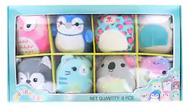 Kellytoy - Squishmallow 5 Inch Mini Animal Plush 8 Pack - Blue