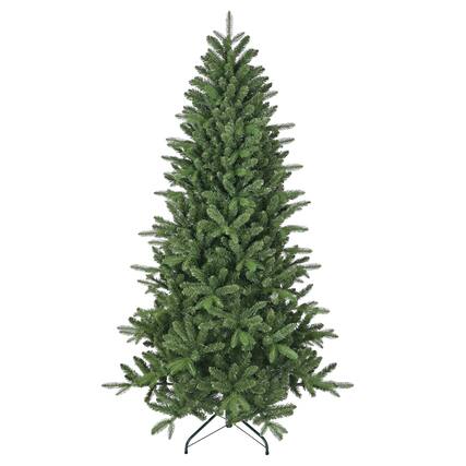 Front. Forest'nSky - 6 ft. Artificial Christmas Tree with 1168 Branch Tips, PE+PVC Mixed Needles, Hinged Design, and Metal Stand - Green.