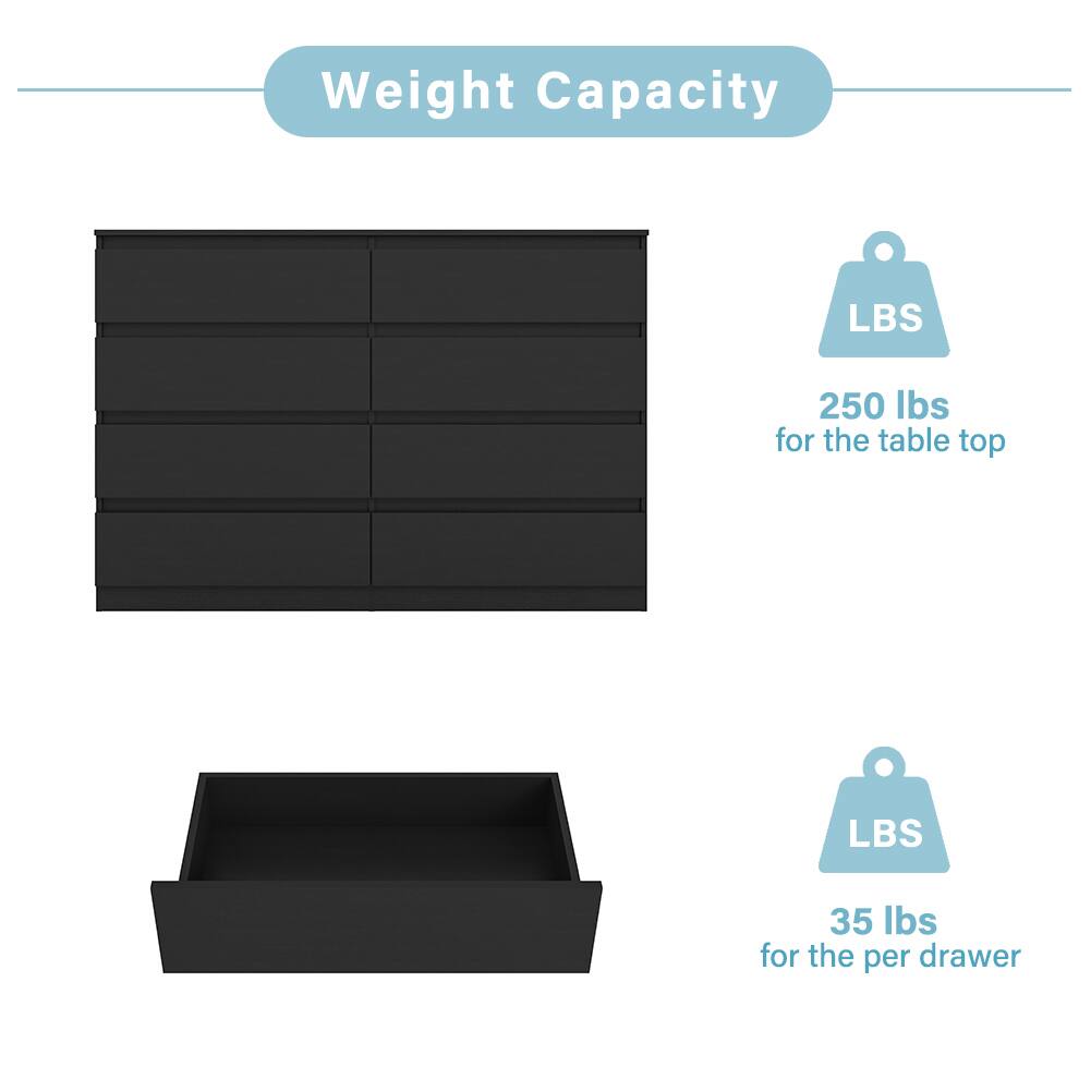 Weight Capacity

- 250 lbs for the table top
- 35 lbs for the per drawer