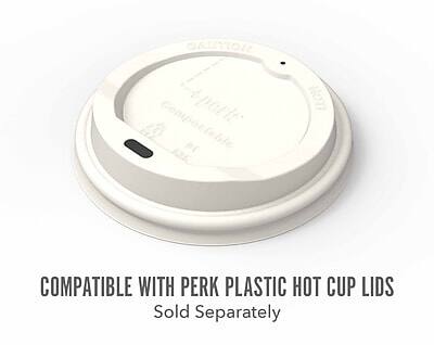 GAUTION  
COMPATIBLE WITH PERK PLASTIC HOT CUP LIDS  
Sold Separately