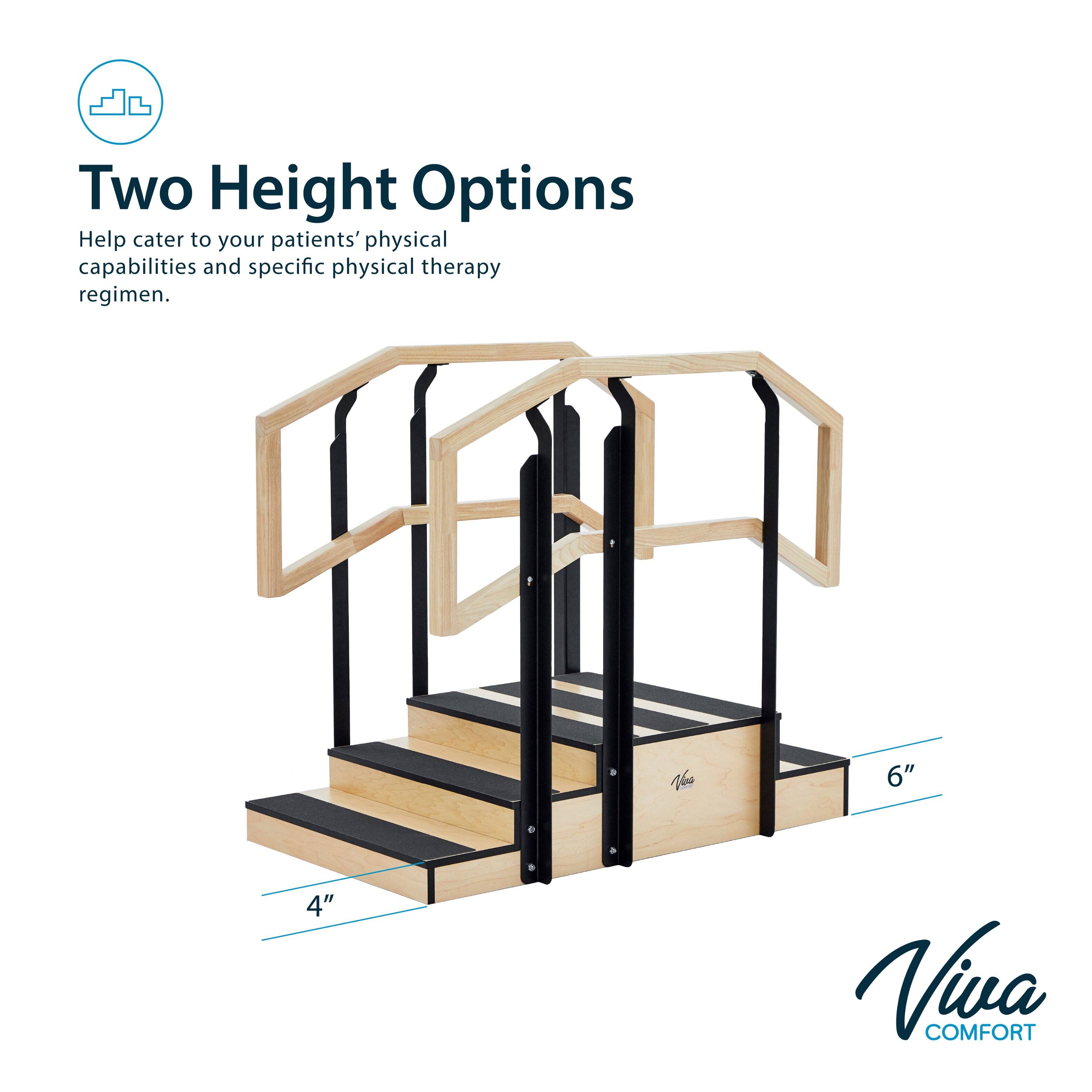 Two Height Options

Help cater to your patients' physical capabilities and specific physical therapy regimen.

4"  
6"

Viva Comfort