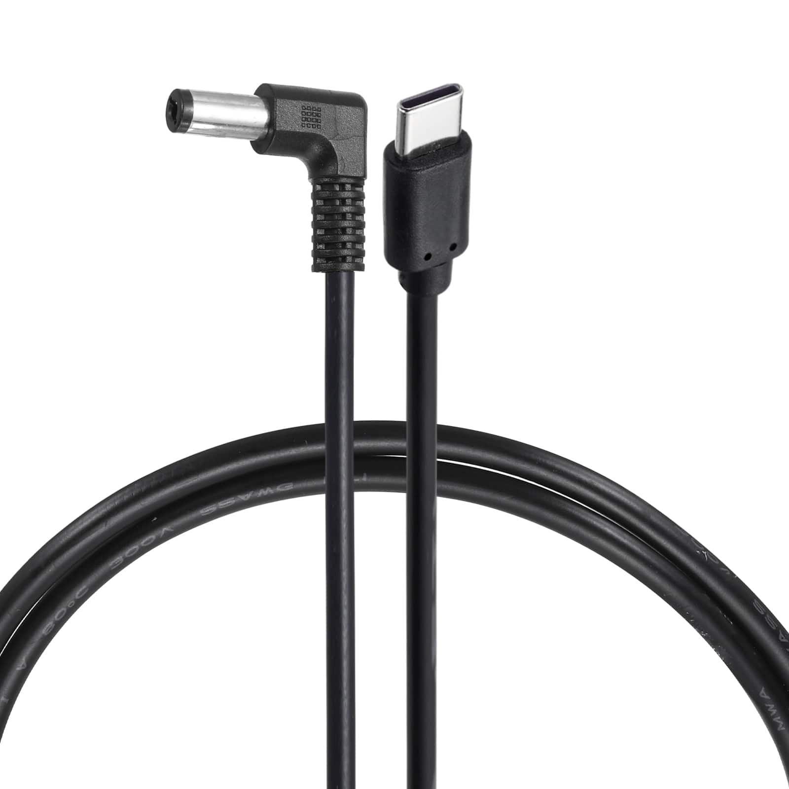 Unique Bargains - USB C to DC Power Cable, 20V 3A 60W, 5.5x2.1mm, PD Trigger for Laptop, Monitor, Security Camera - Black