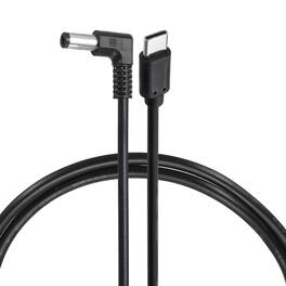 Unique Bargains - USB C to DC Power Cable, 20V 3A 60W, 5.5x2.1mm, PD Trigger for Laptop, Monitor, Security Camera - Black
