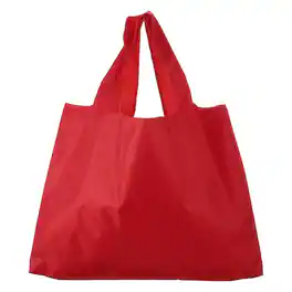 Unique Bargains - 19.7x16.1inch Washable Shopping Bags with Handles and Reusable Foldable Grocery Tote Bag for Storage Travel Size L - Red