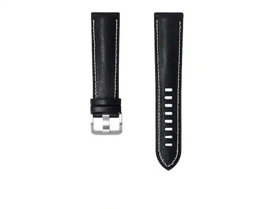 Front. Samsung - Samsung Strap Studio Hybrid Watch Band 20mm | Color: Black - Black.