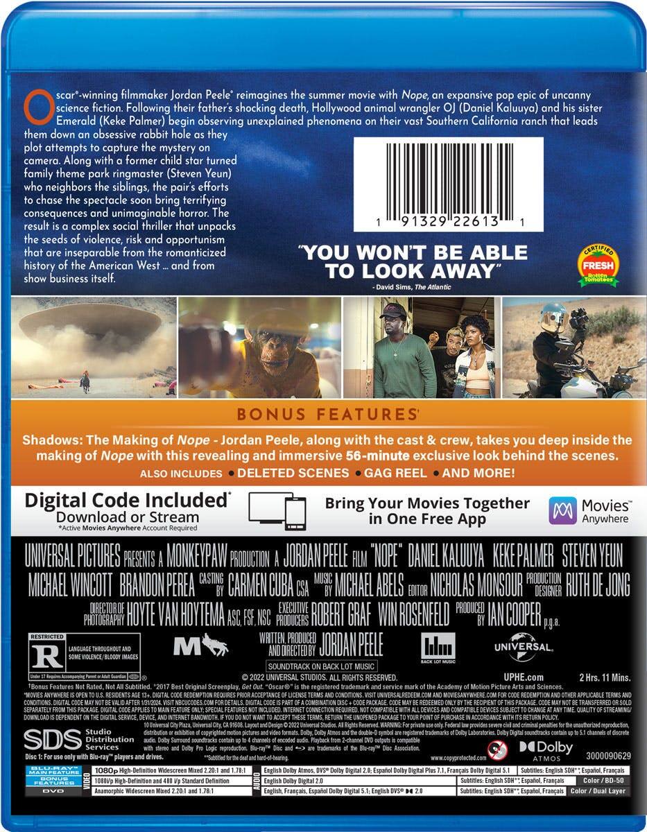 Back. Nope (with DVD) [Blu-ray].