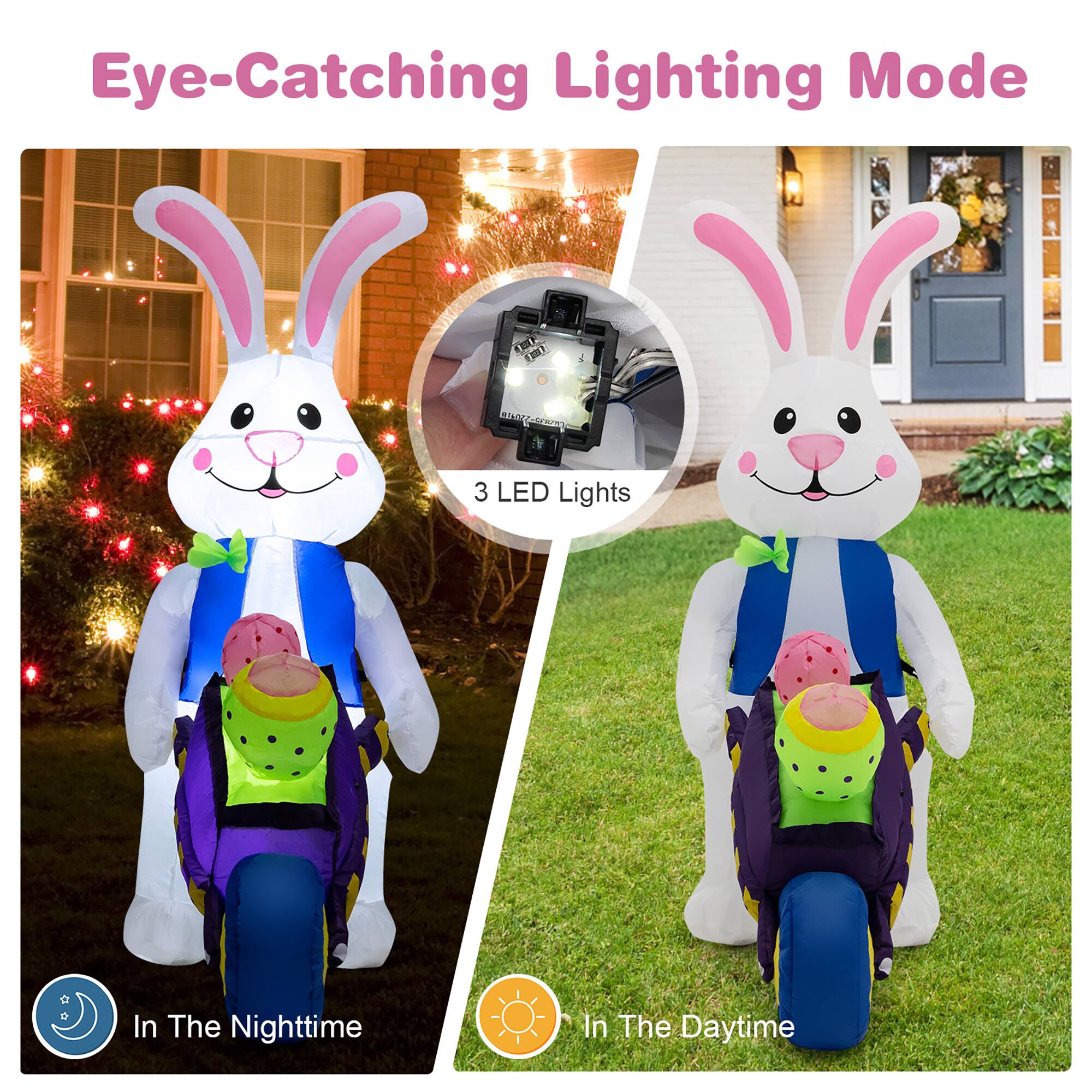 Eye-Catching Lighting Mode: 3 LED Lights In The Nighttime In The Daytime