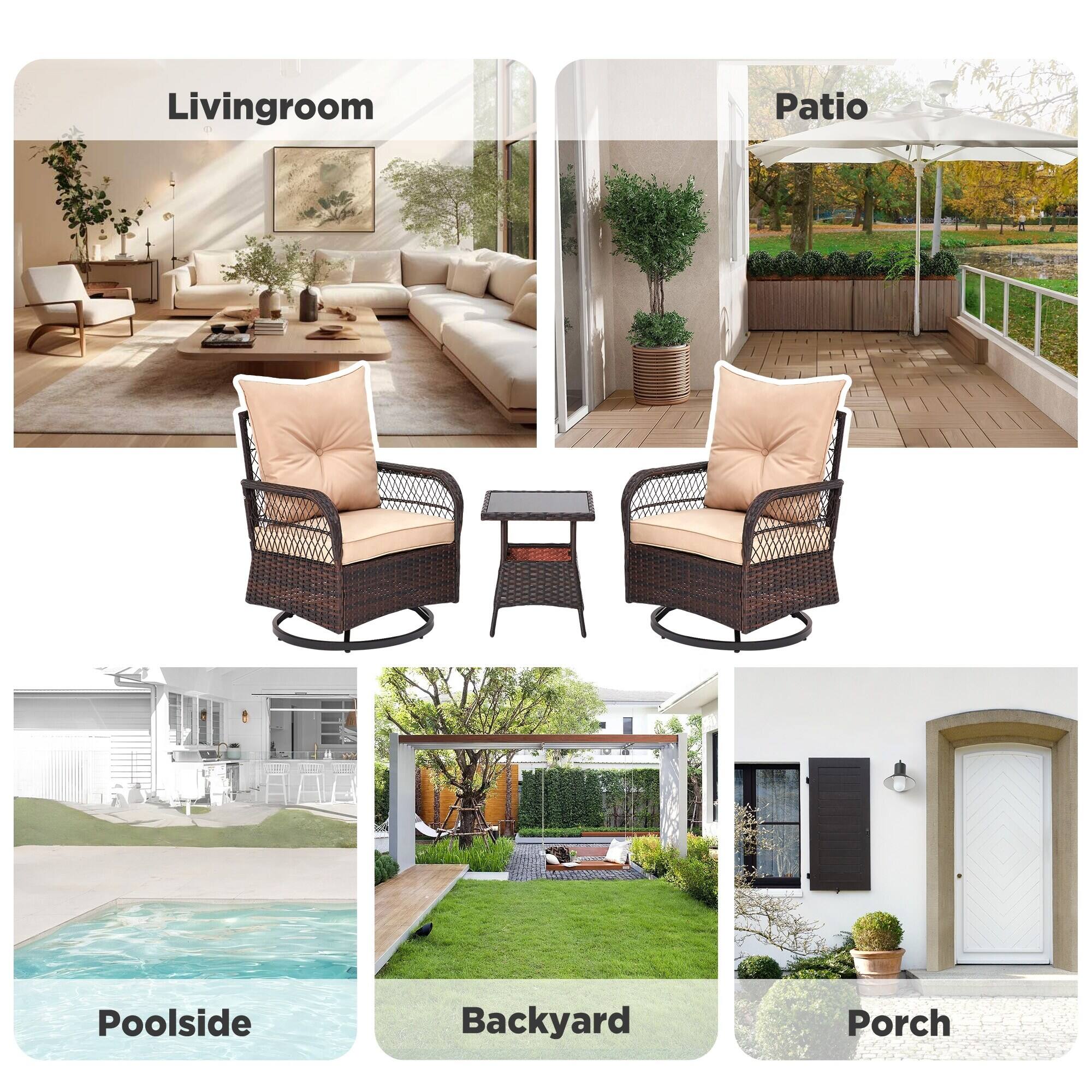 Livingroom  
Patio  
Poolside  
Backyard  
Porch