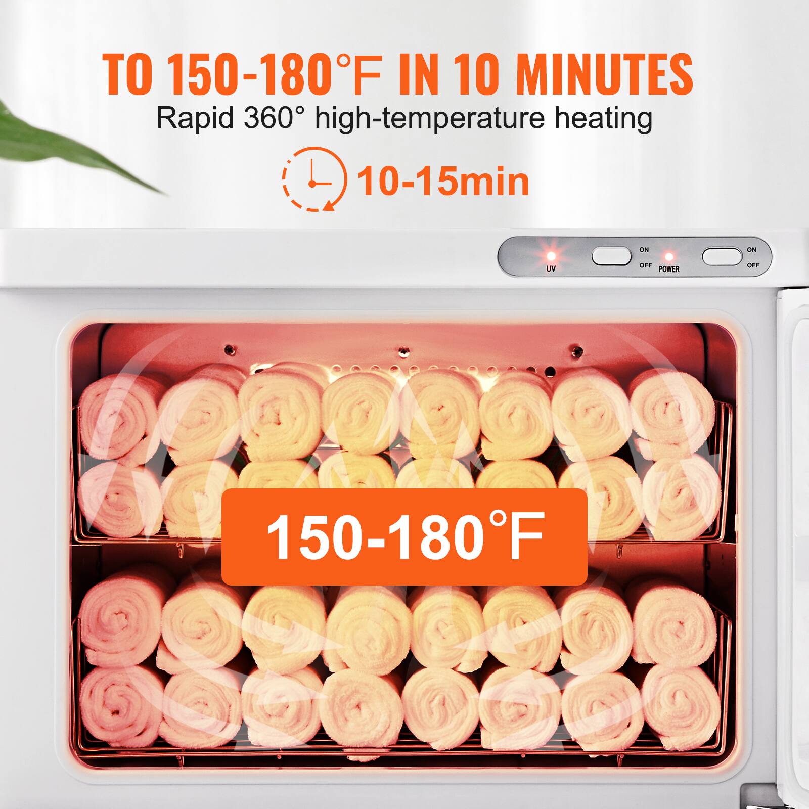 TO 150-180°F IN 10 MINUTES  
Rapid 360° high-temperature heating  
10-15min  
150-180°F