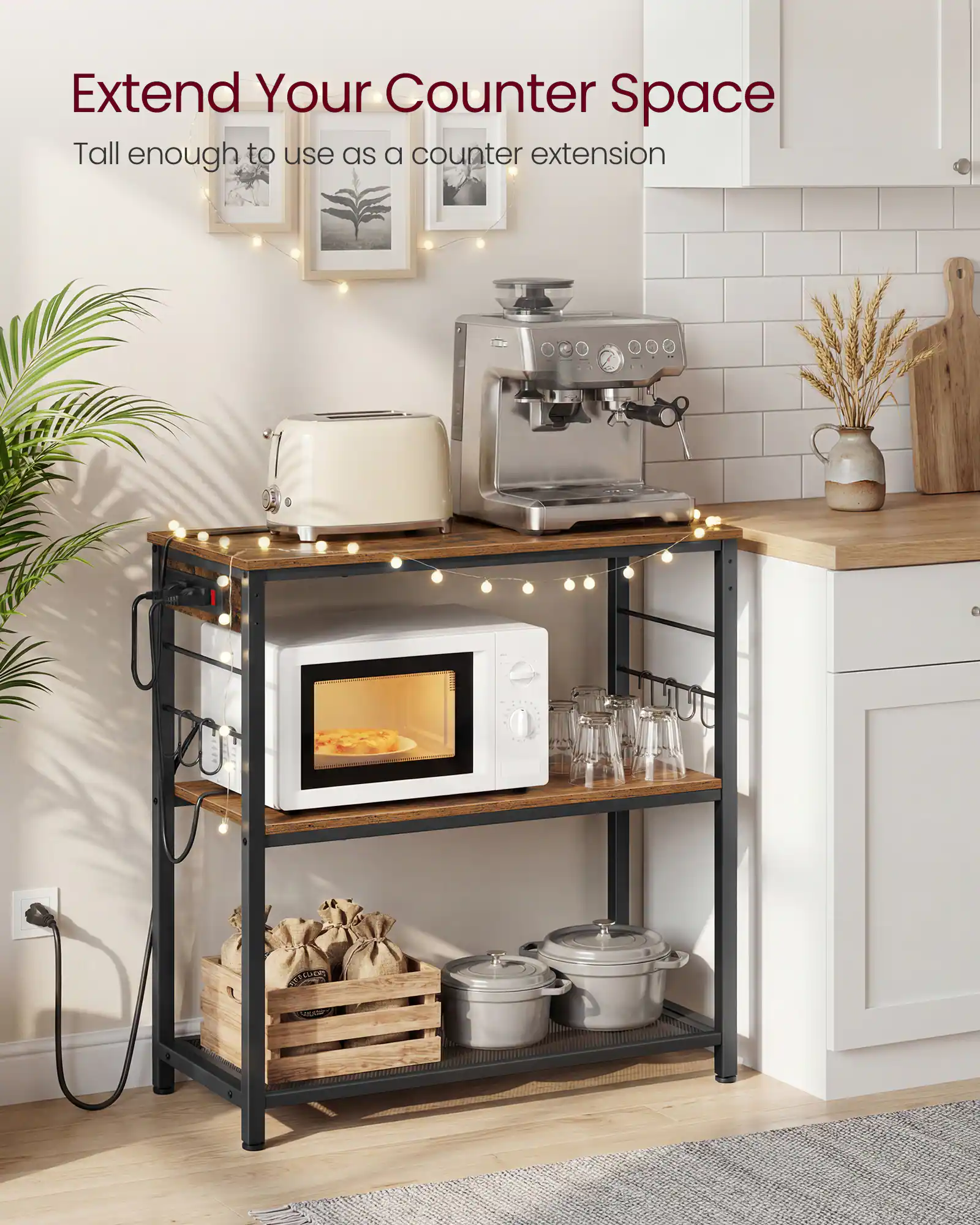 Extend Your Counter Space  
Tall enough to use as a counter extension