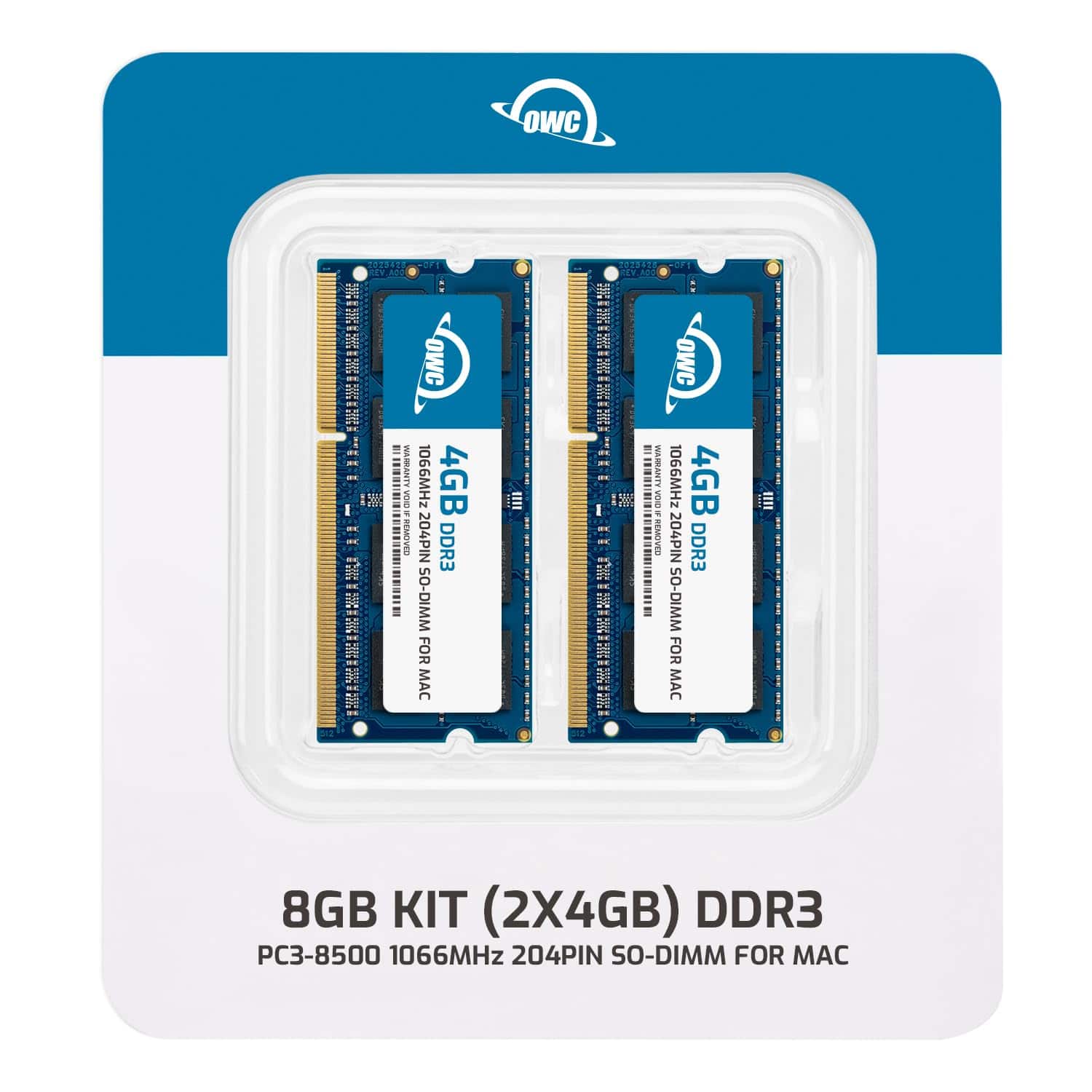 OWC 8GB (2x4GB) PC3 8500 DDR3 1066MHz SO DIMMs Memory RAM