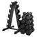 Alt View 5. BalanceFrom Fitness - BalanceFrom Dumbbell Set with Stand, Rubber Encased Home Gym Hand Weights, 150lb - black.