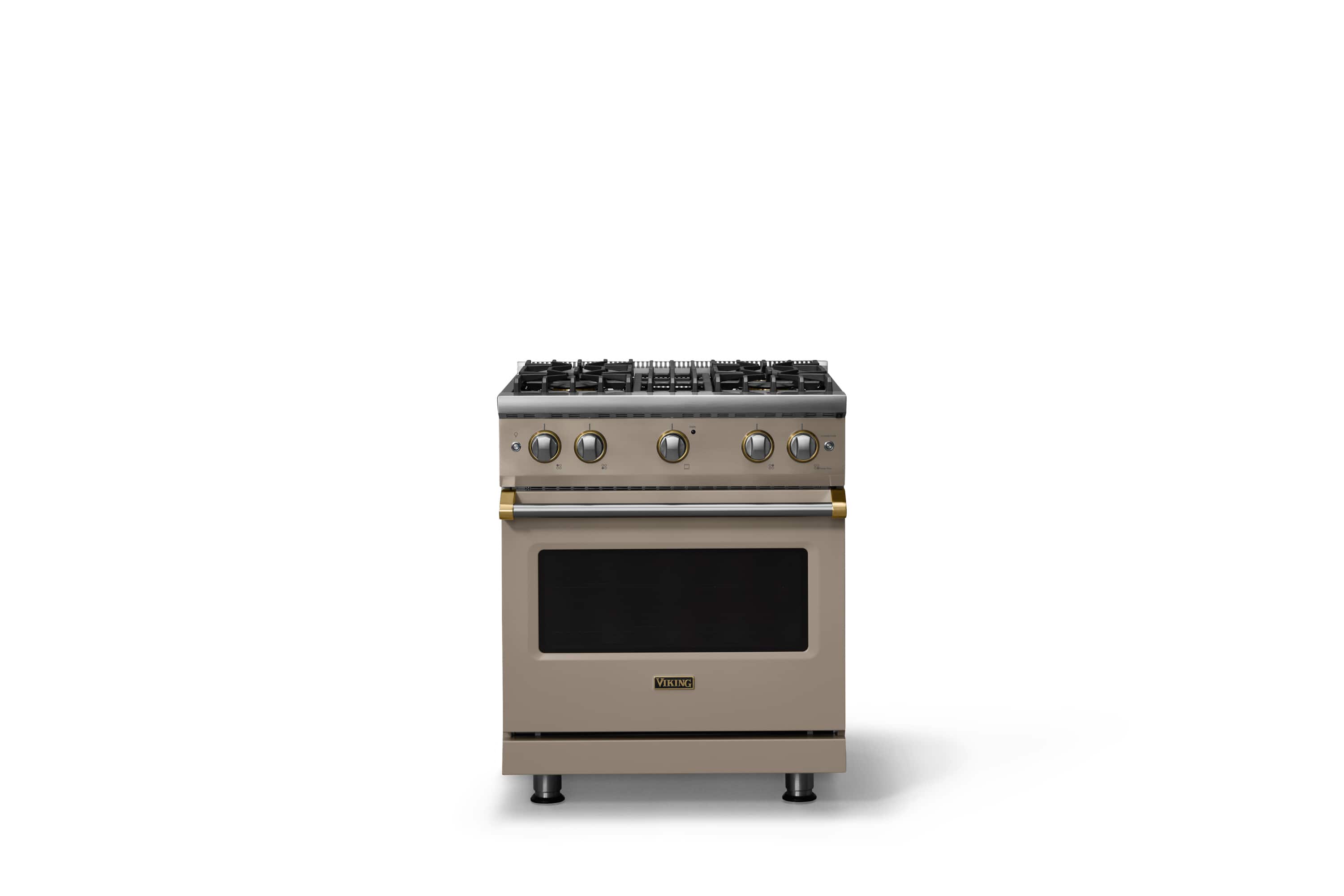 Viking - 30 in. Wide Pro 5 Series 4.0 Cu. Ft. Freestanding Sealed 4 Burner Gas Convection Range - Nantucket/Brushed Brass - Nantucket price history on PriceWatchPro