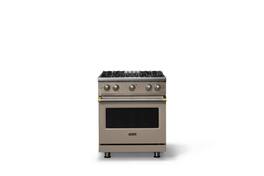 Viking - 30 in. Wide Pro 5 Series 4.0 Cu. Ft. Freestanding Sealed 4 Burner Gas Convection Range - Nantucket/Brushed Brass - Nantucket