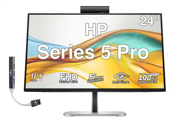 HP 24" Series 5 Pro IPS FHD 5ms 100Hz 1920x1080 Anti-Glare SuperCLEAR Response REFRESH RATE