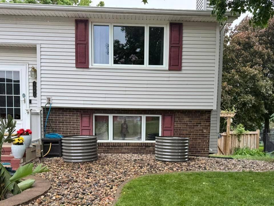 Alt View 2. A Anleolife - 2-Pack Gray Metal Round Raised Garden Bed Planter Box for Planting Vegetables (35 in. L x 35 in. W x 24 in. H) - Gray.