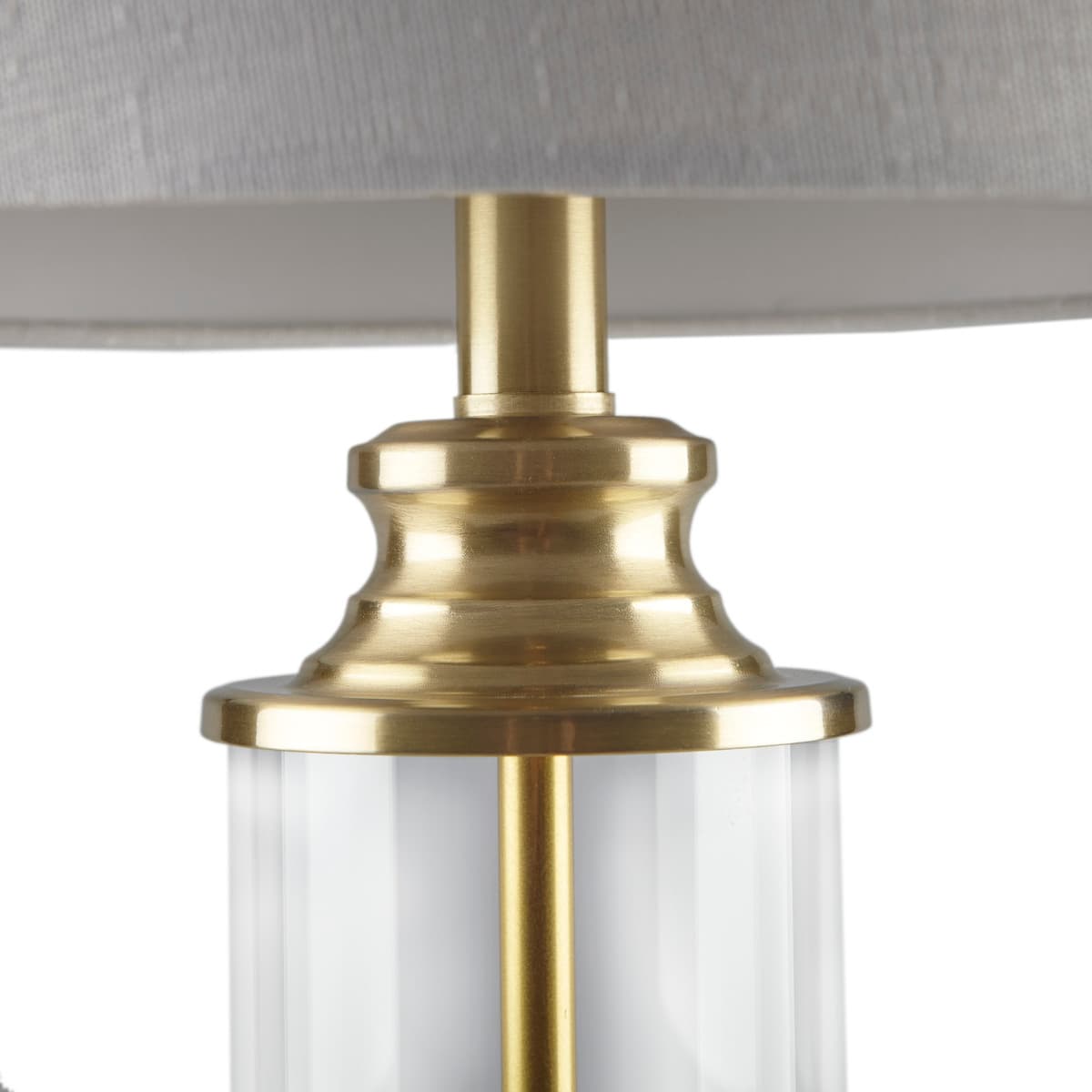 Alt View 1. Luckbyte - Clarity Glass Cylinder Table Lamp Set of 2.