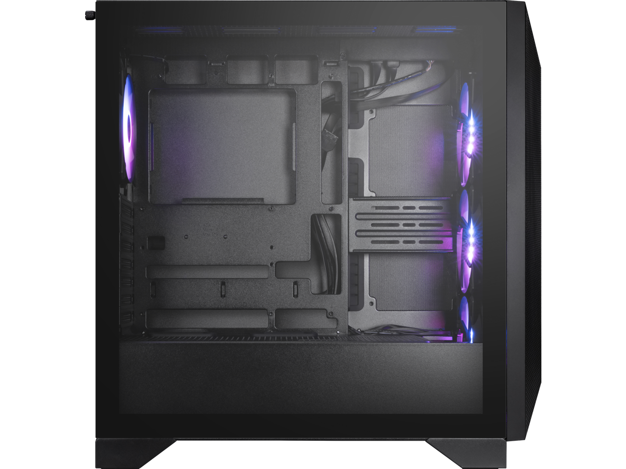 Alt View 10. MSI - MSI MPG GUNGNIR 211R AIRFLOW PZ, Mid-Tower Gaming Case, ATX/E-ATX, 4x120mm ARGB Fans, Tempered Glass, Black - Black.