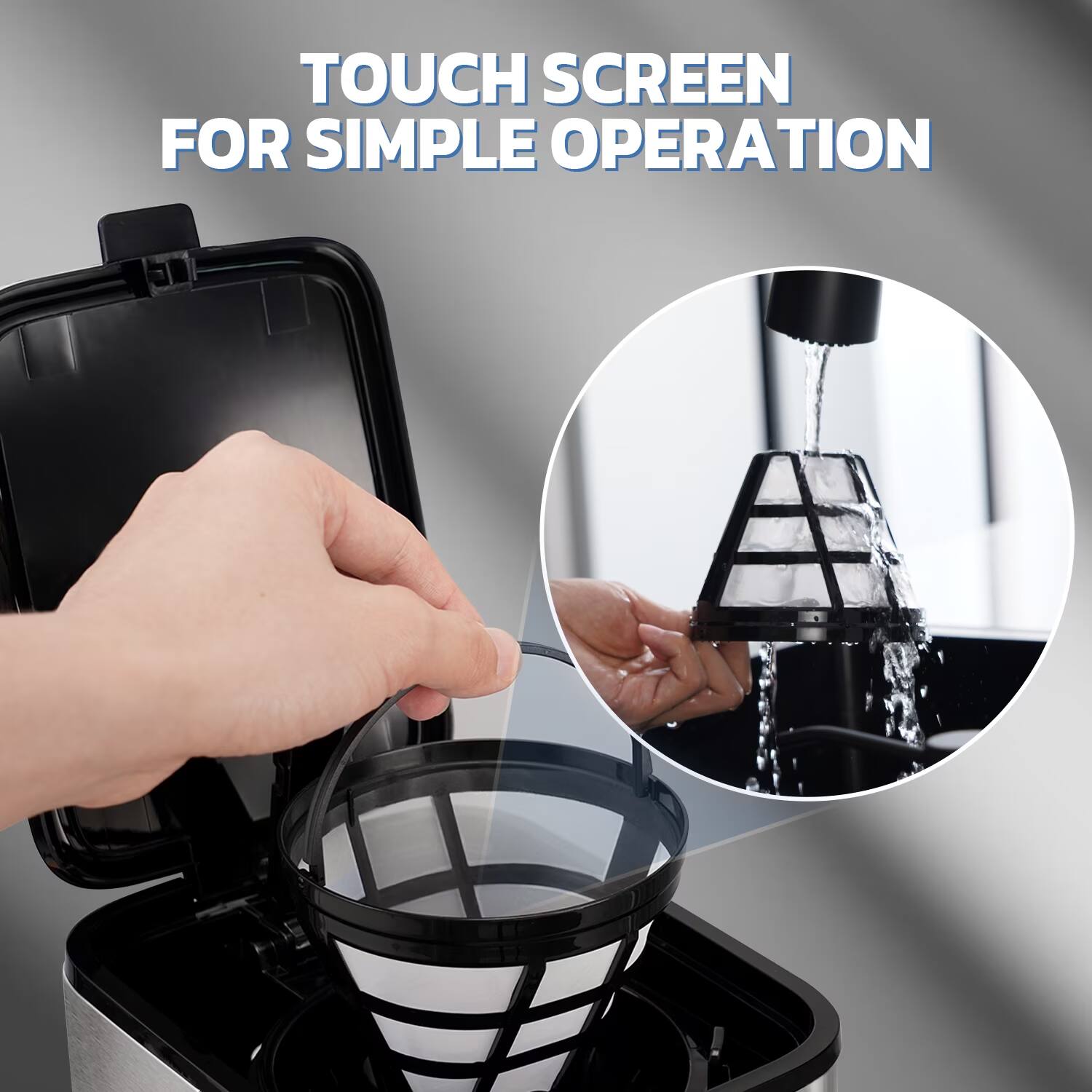 TOUCH SCREEN FOR SIMPLE OPERATION