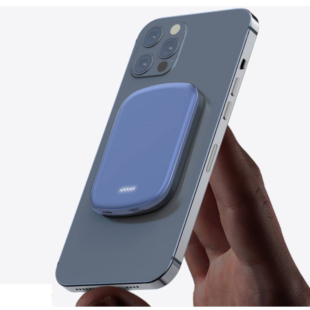 Alt View 4. Loheer - Loheer magnetic portable wireless charger for Apple and Android, slim profile, 15W fast charging power bank.