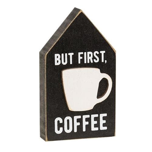 BreeBe - But First Coffee Block Sitter - Multi
