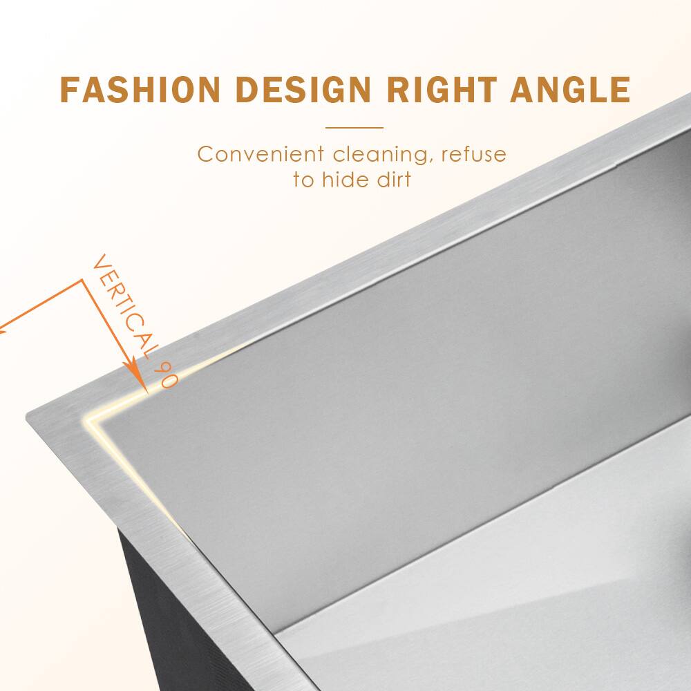 FASHION DESIGN RIGHT ANGLE
Convenient cleaning, refuse to hide dirt
VERTICAL 90°