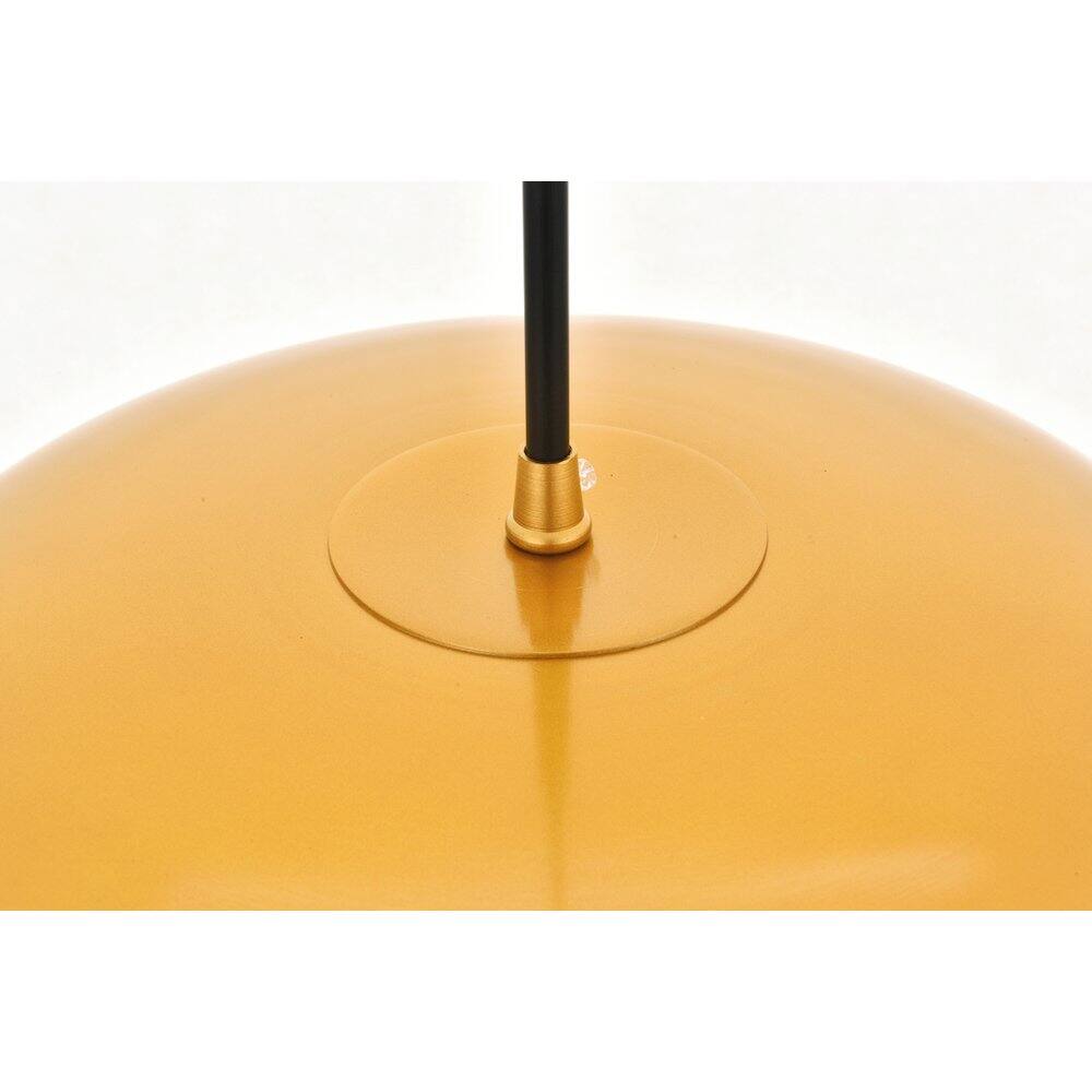 Alt View 1. Living District - Etude 1 Light Satin Gold Pendant - Satin Gold And Black.