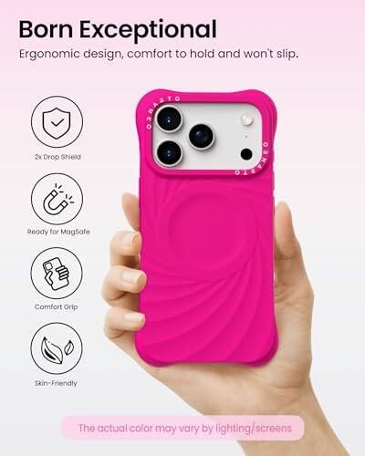 Born Exceptional  
Ergonomic design, comfort to hold and won't slip.  

DRNARTO 2x Drop Shield OANASTO  
Ready for MagSafe  
Comfort Grip  
Skin-Friendly  

The actual color may vary by lighting/screens